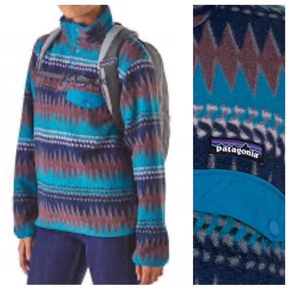 Patagonia Other - Patagonia FA17 Patagonia Printed Synchilla Snap-T, Laughing Waters: